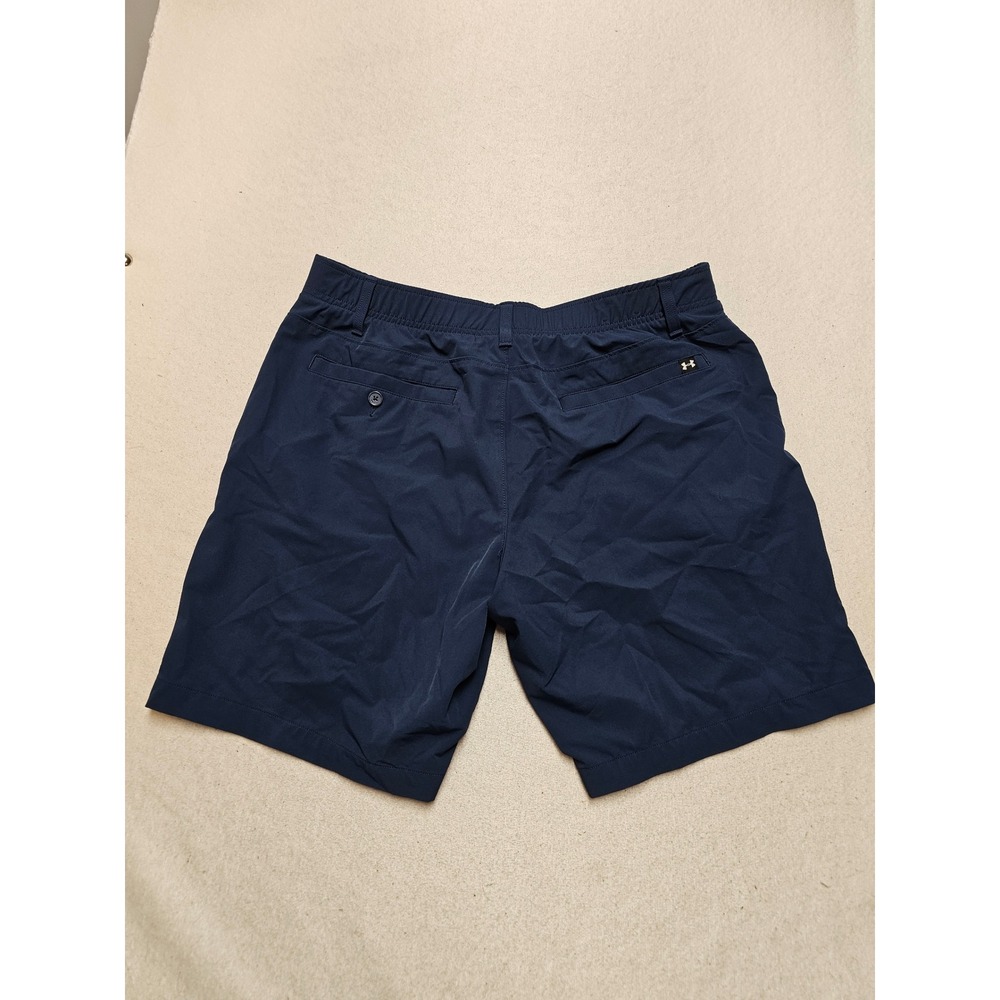 Under Armour Match Play Golf Shorts Mens 38 Navy Blue Flat Front Performance